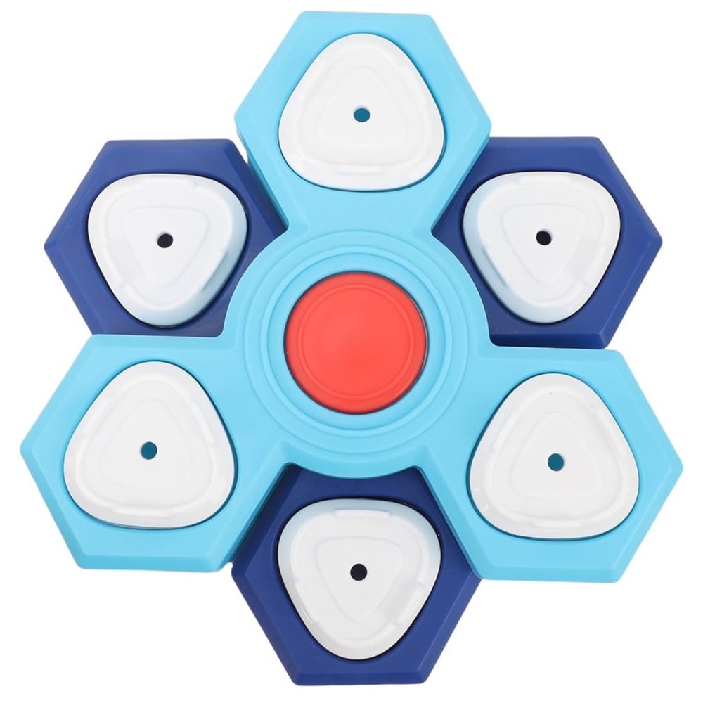 ✨Blue/Red Hexagon Slow Feeder 2 Layers Pet Food Bowl or Puzzle Toy